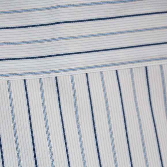 Armani Collezioni, French Cuff stripped blue dress shirt - Picture 5 of 8